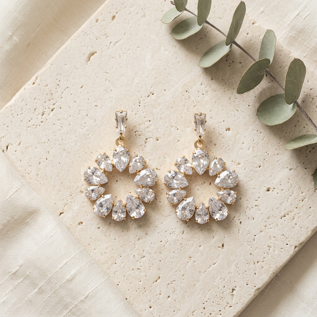 Starlight Halo Chandelier Earring