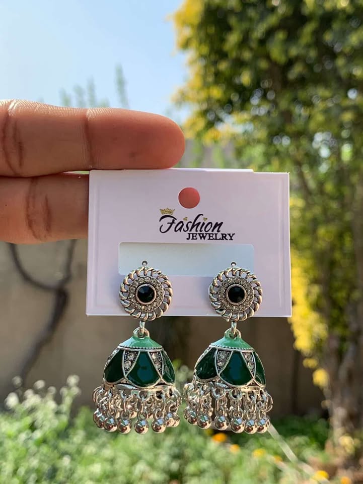 Diamond-Look Jhumkas