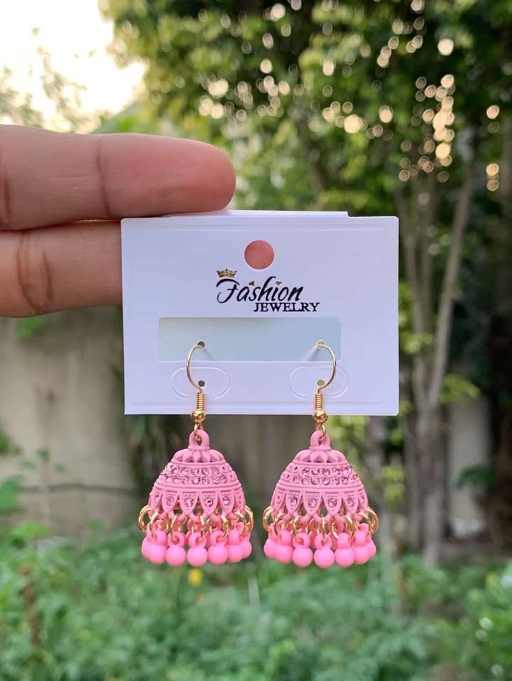 Aesthetic Obsidian Matte Textured Jhumkas