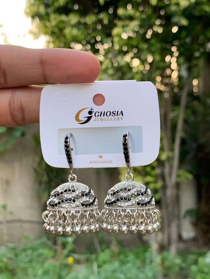 Starlight Silver Wave Jhumka