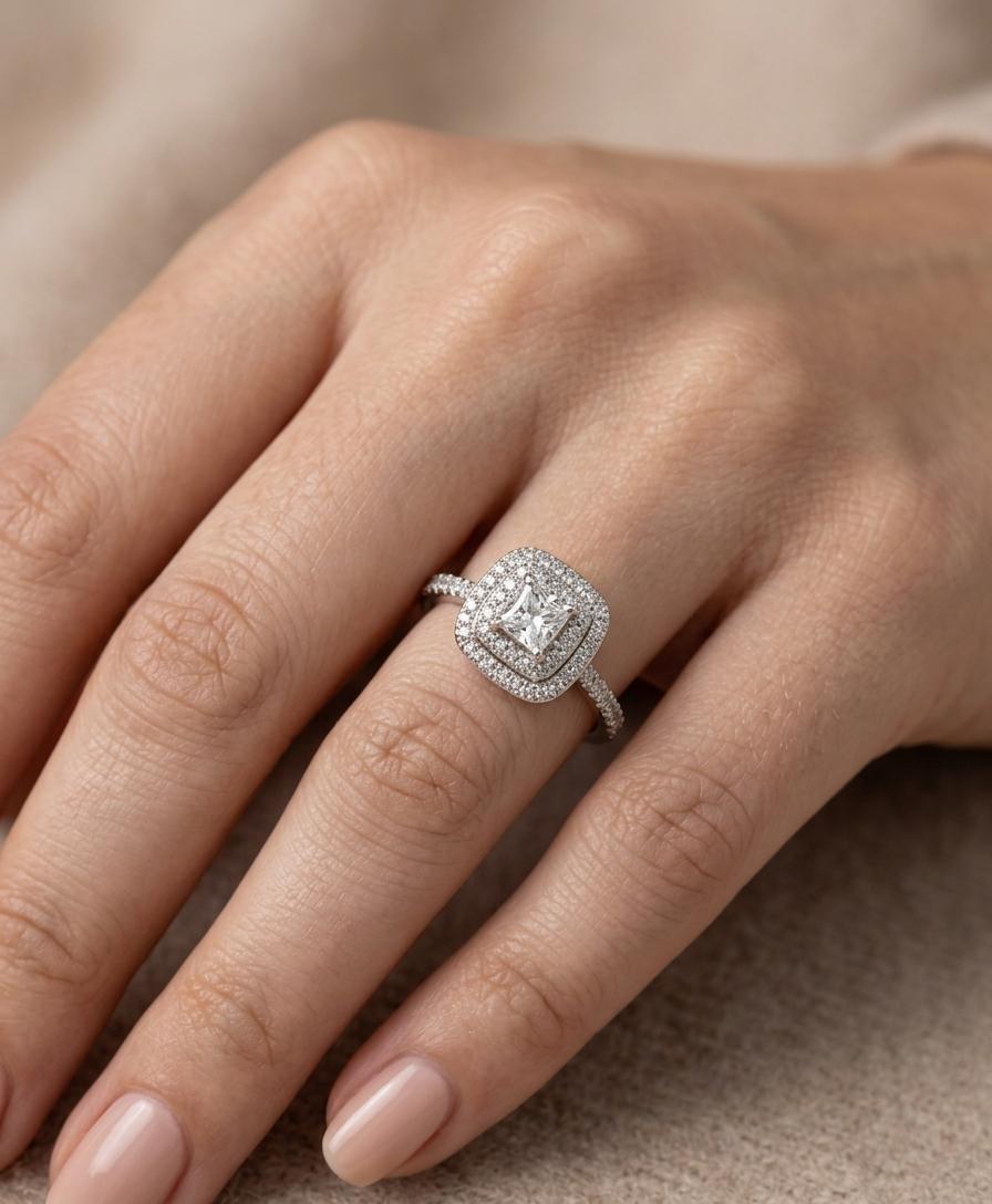 Royal Cushion Halo Ring