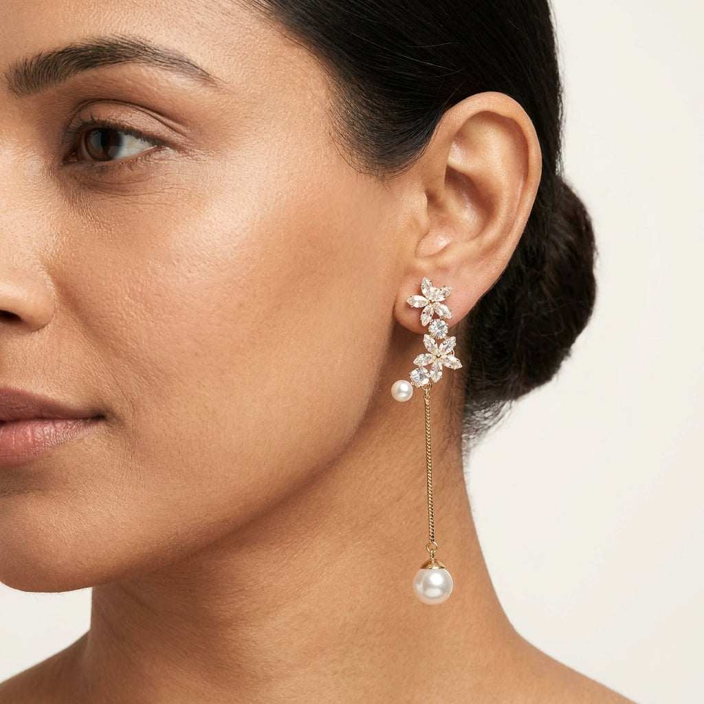 A Starlight Floral Cascade Earring