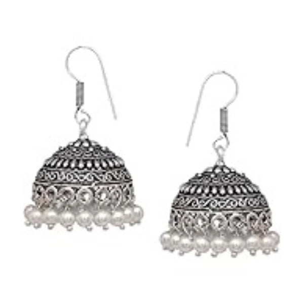 Silver Jhumkas