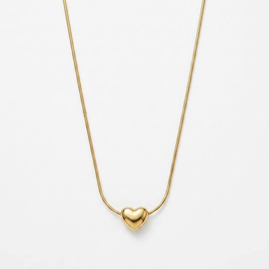 Golden Heart Chain Necklace