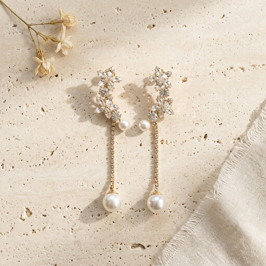 A Starlight Floral Cascade Earring