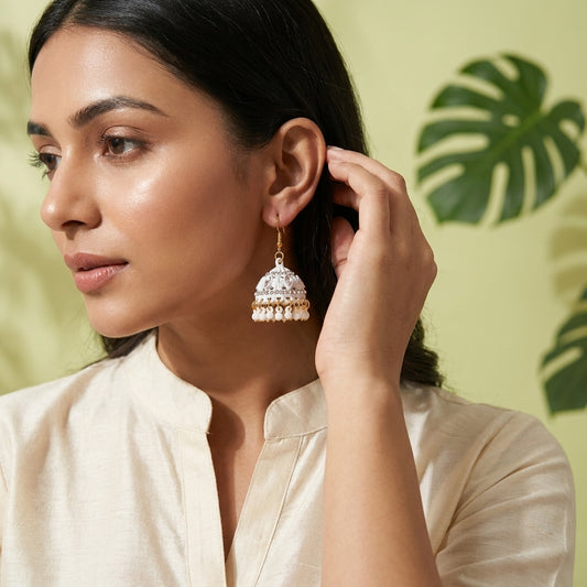 Pure Elegance Enamel Jhumka
