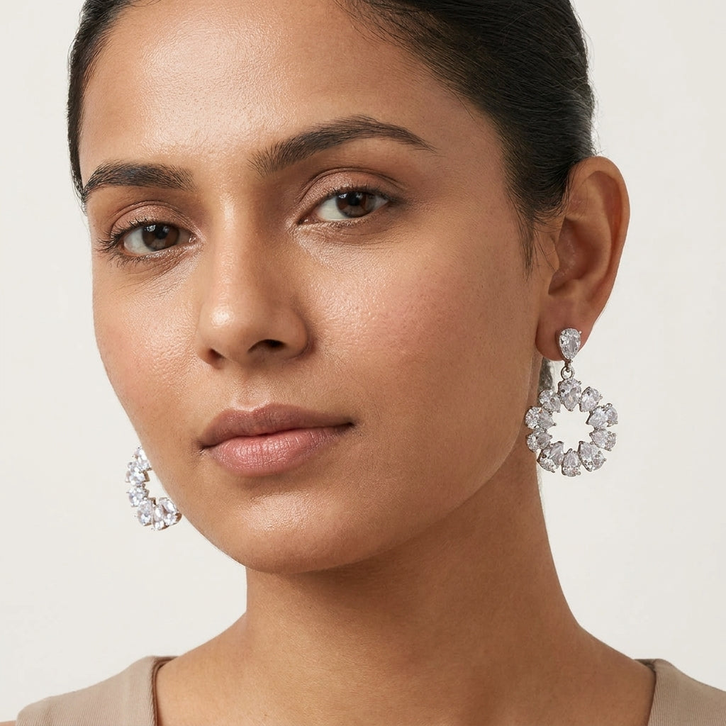 Starlight Halo Chandelier Earring