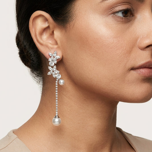 A Starlight Floral Cascade Earring