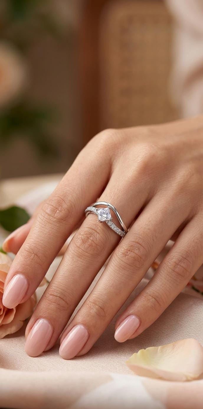 Royal Amethyst Square Halo Ring
