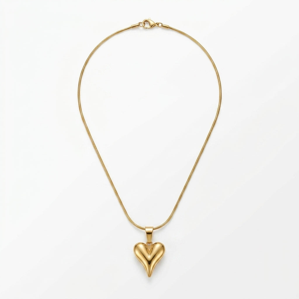 Puffed Heart Necklace