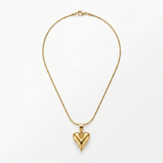 Puffed Heart Necklace