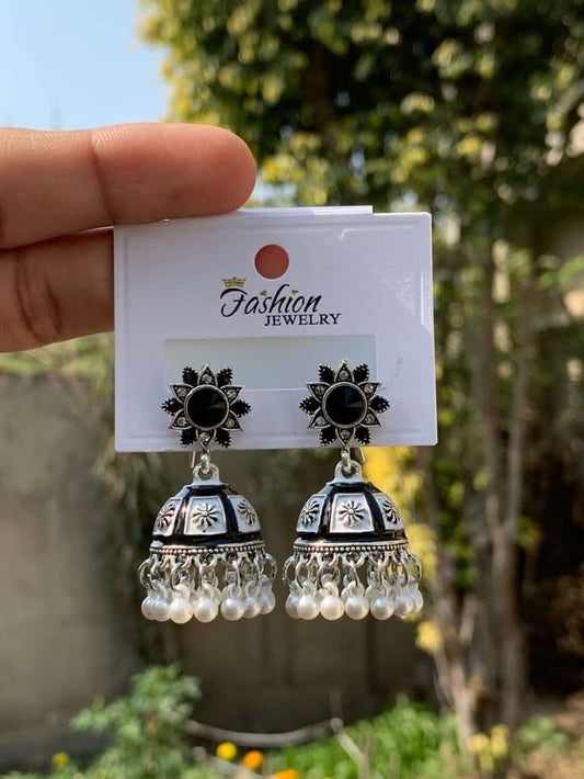 Silver Filigree Heritage Jhumkas