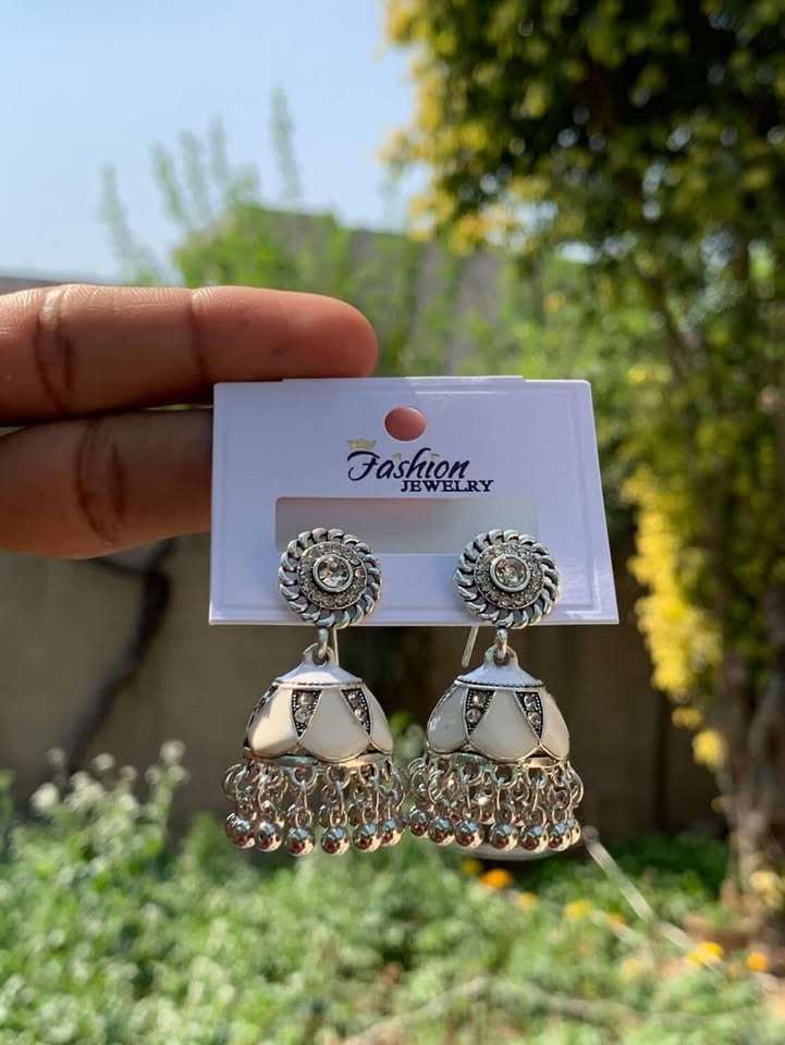 Diamond-Look Jhumkas