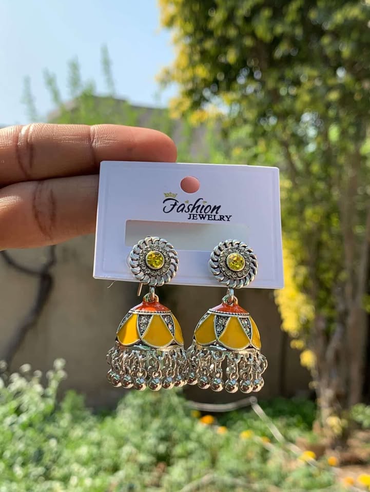 Diamond-Look Jhumkas