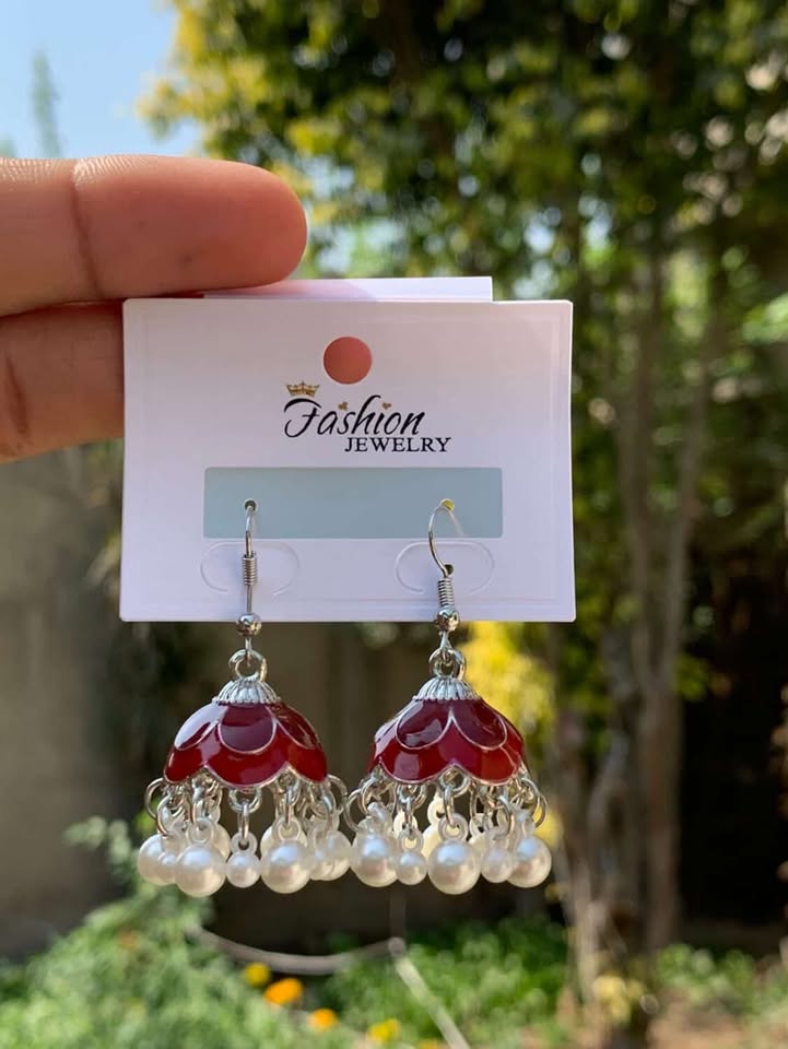 Grand Crystal Stud & Pearl Drop Jhumkas