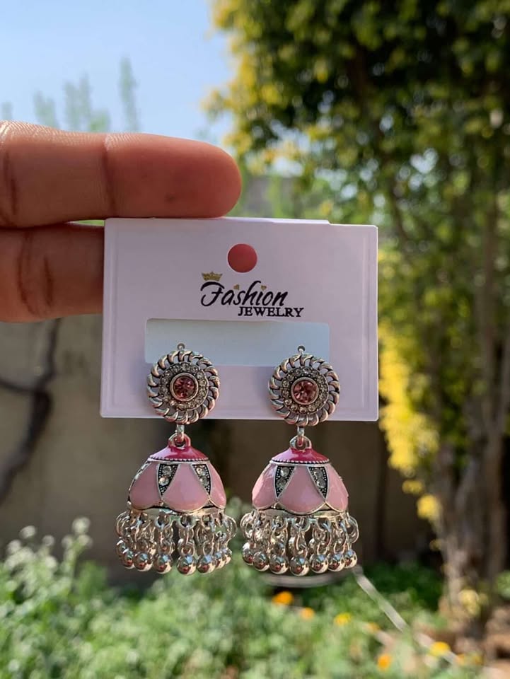 Diamond-Look Jhumkas