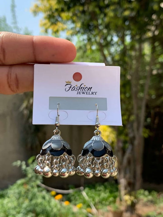Grand Crystal Stud & Pearl Drop Jhumkas