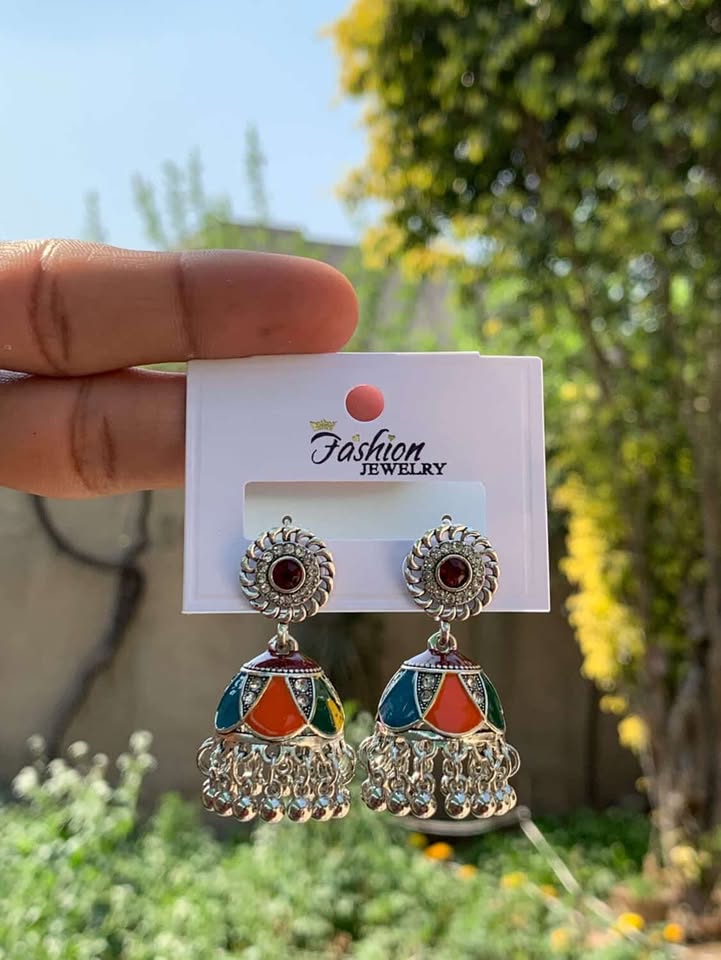 Diamond-Look Jhumkas