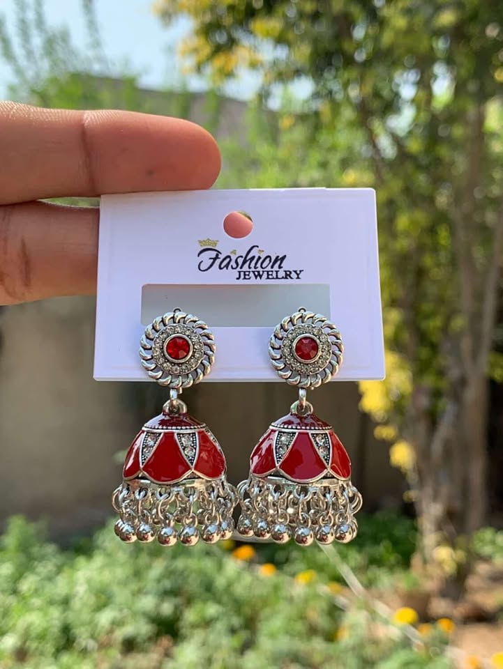Diamond-Look Jhumkas