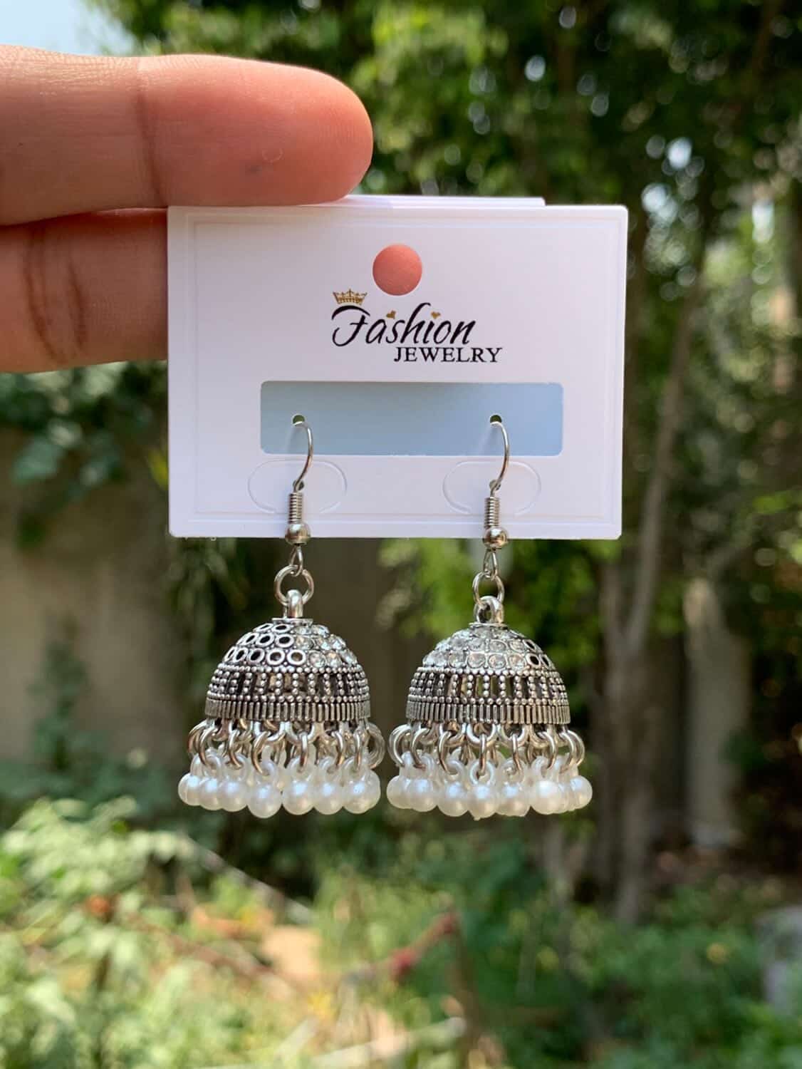 Crystal Halo Jhumka