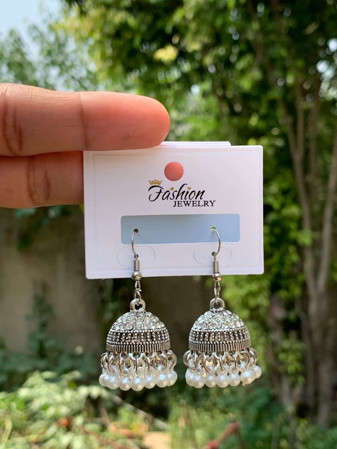 Crystal Halo Jhumka