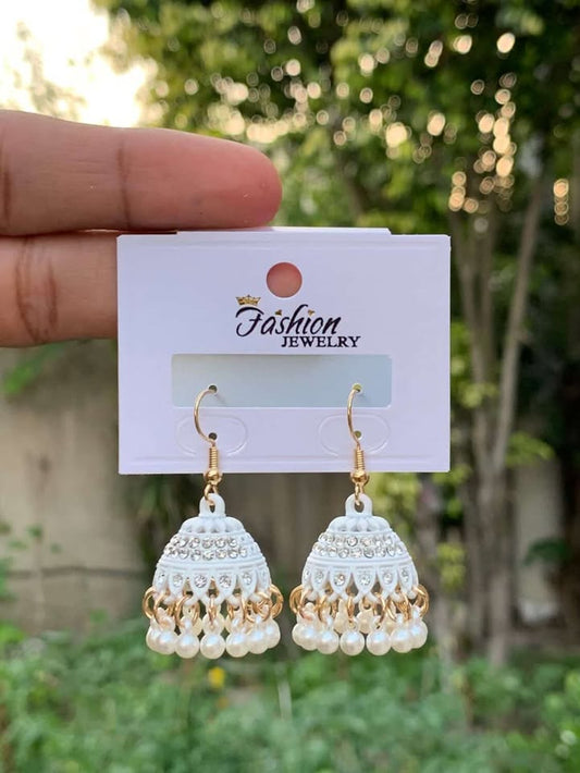 Aesthetic Obsidian Matte Textured Jhumkas
