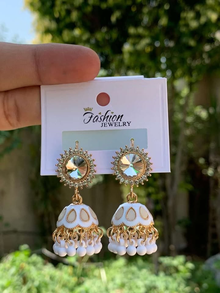 Antique Contrast Jhumki Earrings