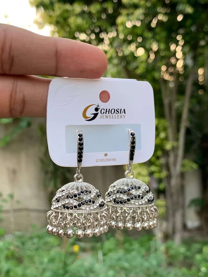Starlight Silver Wave Jhumka