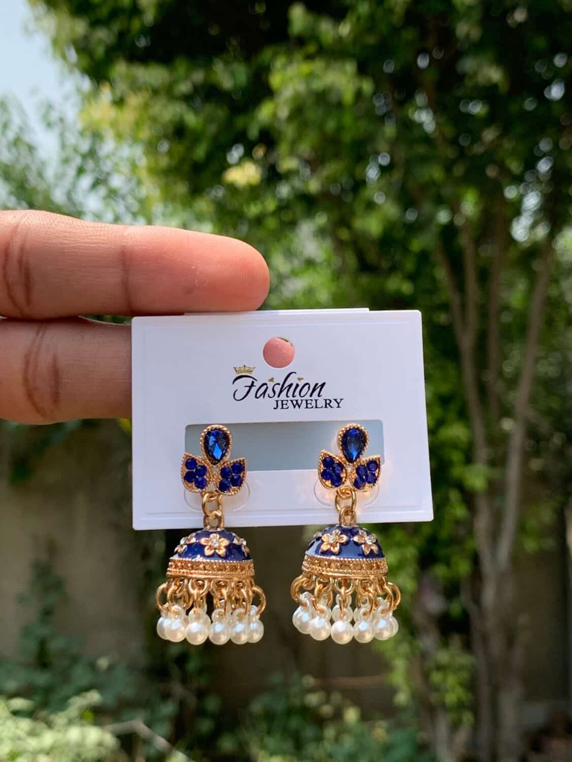 A Pastel Meenakari Floral Jhumka