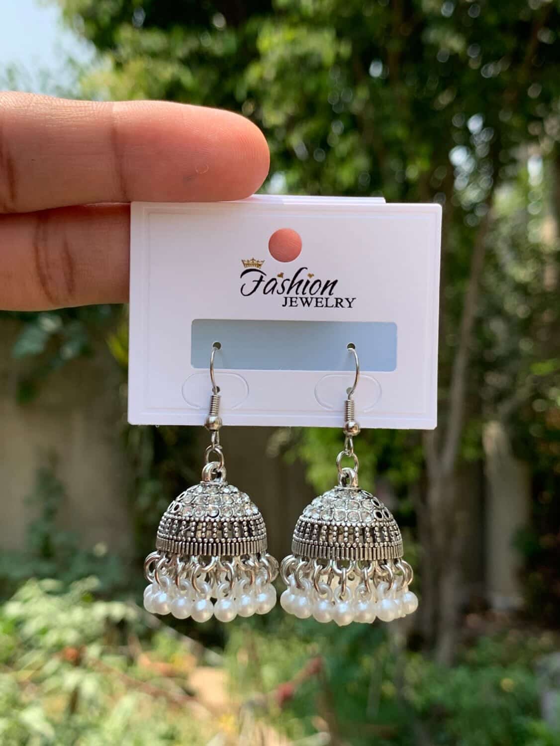 Crystal Halo Jhumka