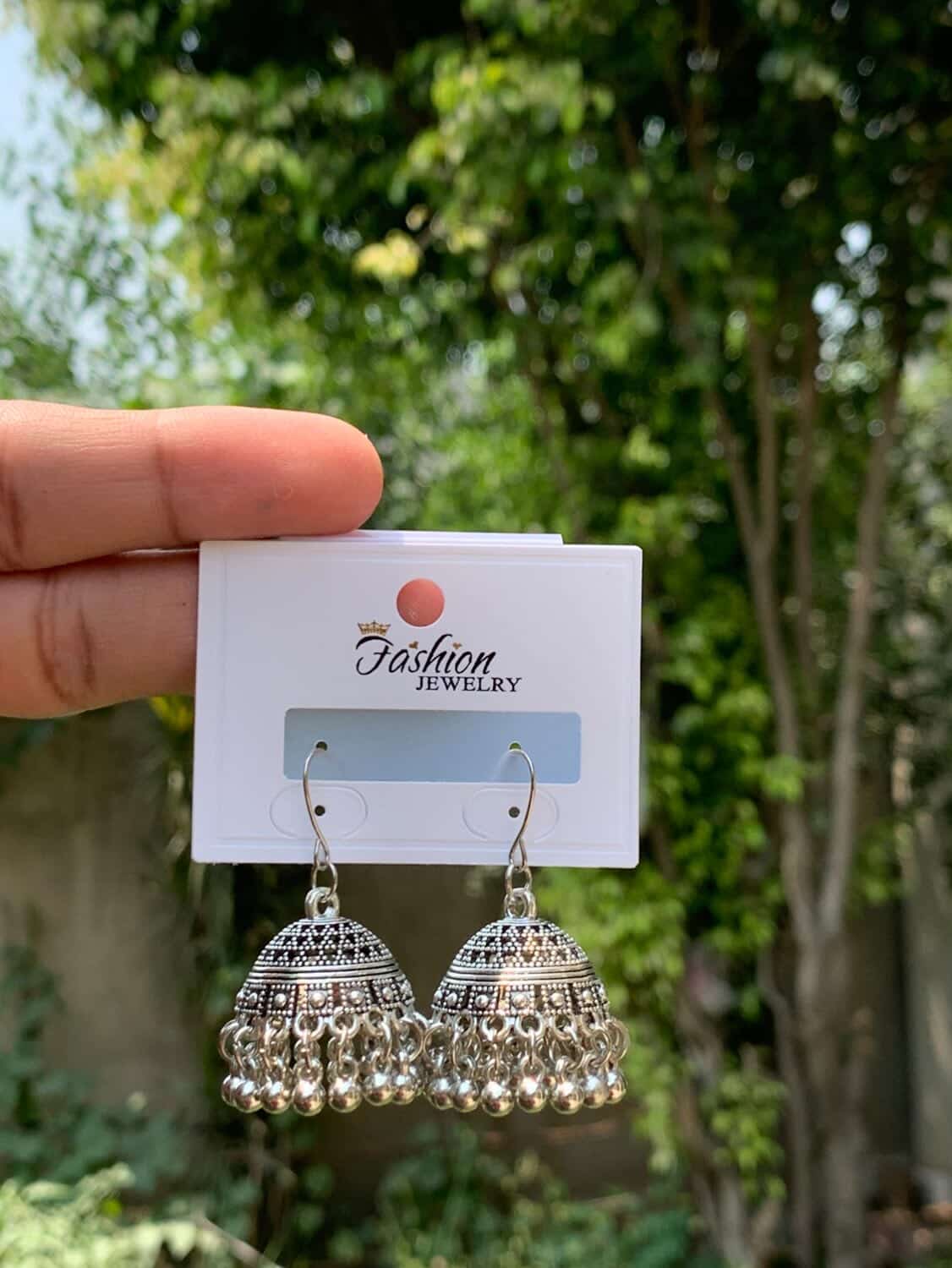 Antique Silver Ghungroo Jhumka