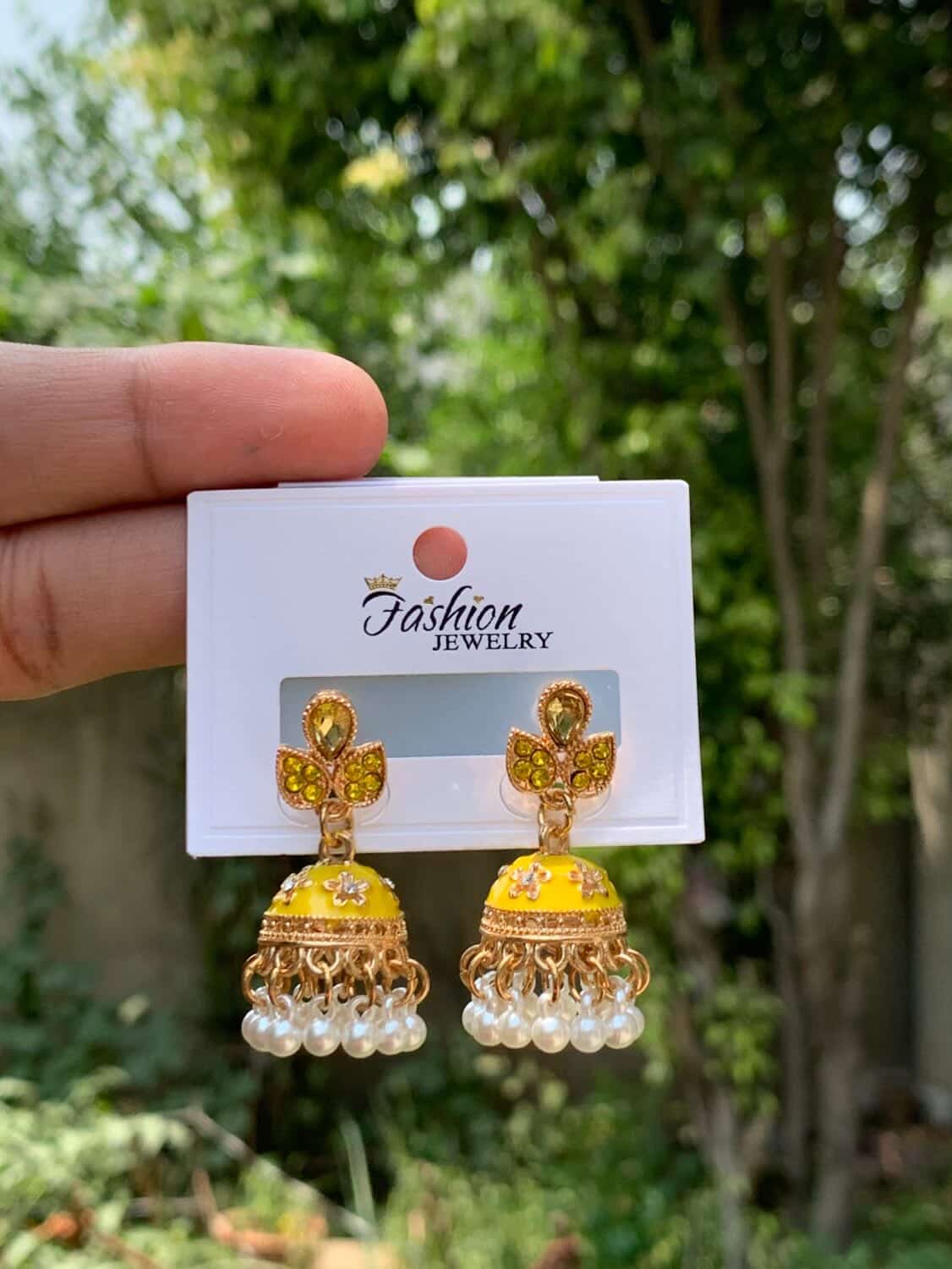 A Pastel Meenakari Floral Jhumka