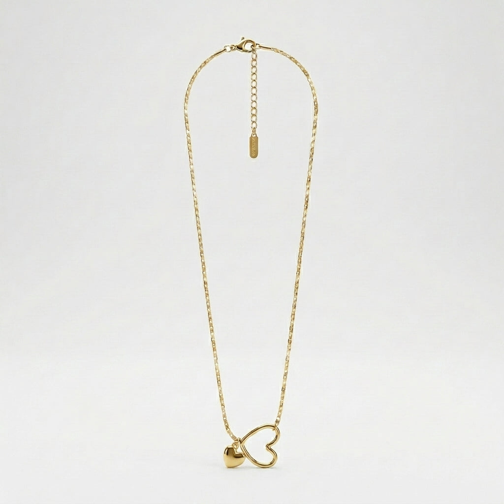 Double Heart Necklace
