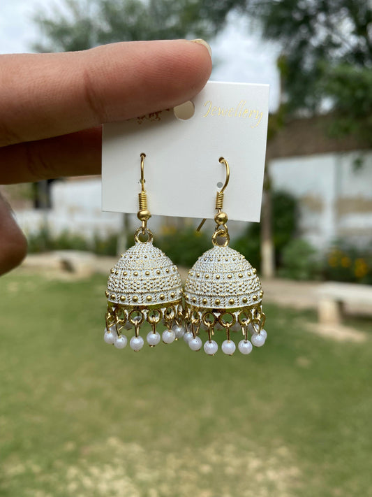 Textured Antique Bead Jhumka