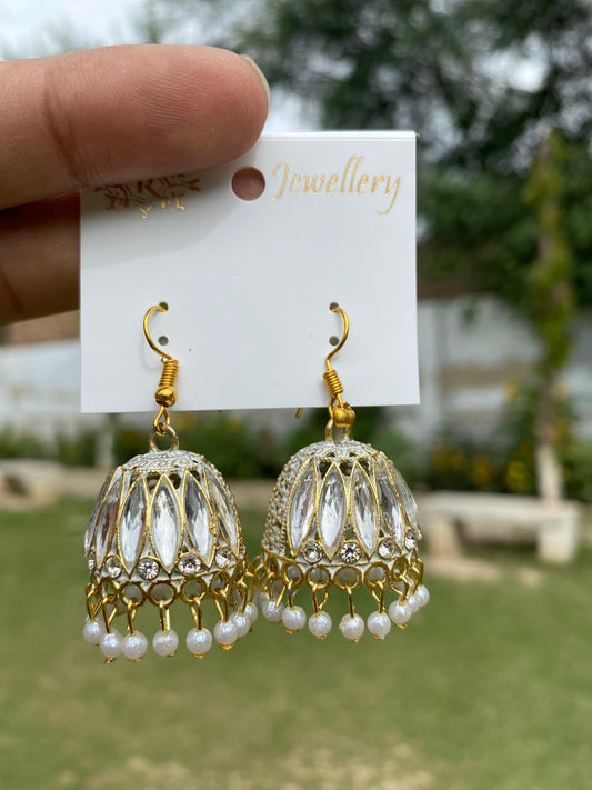 Crystal-Petal Luxe Jhumka
