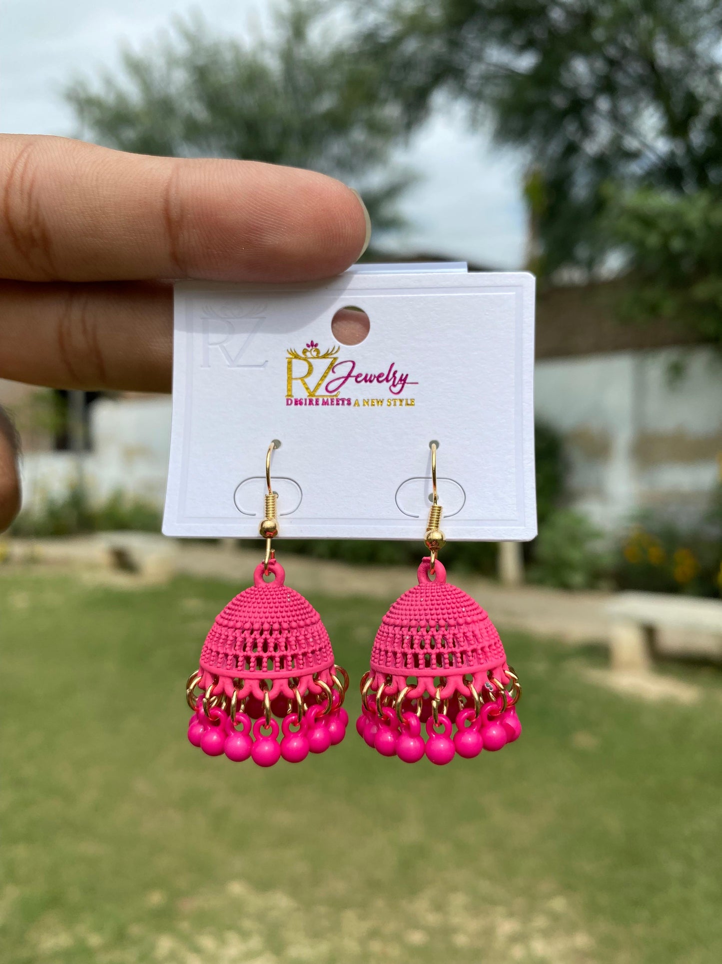 Earthy Matte-Finish Jhumka