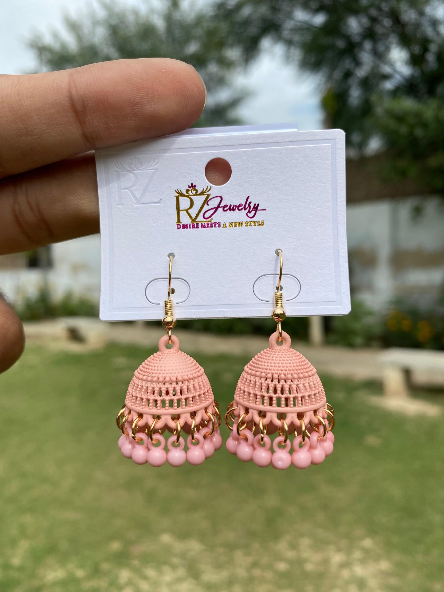 Earthy Matte-Finish Jhumka