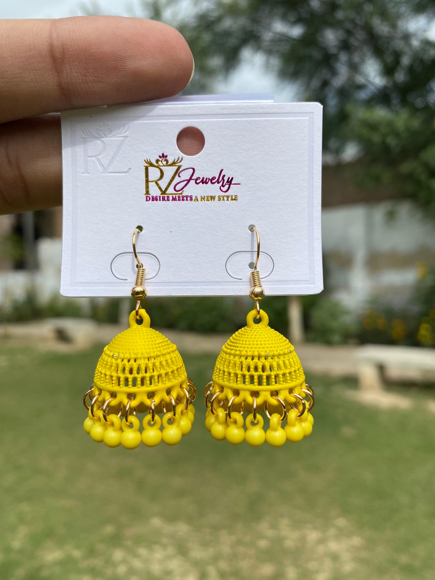 Earthy Matte-Finish Jhumka