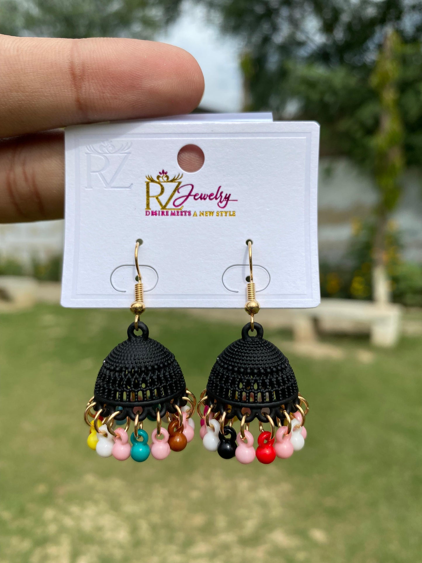 Earthy Matte-Finish Jhumka