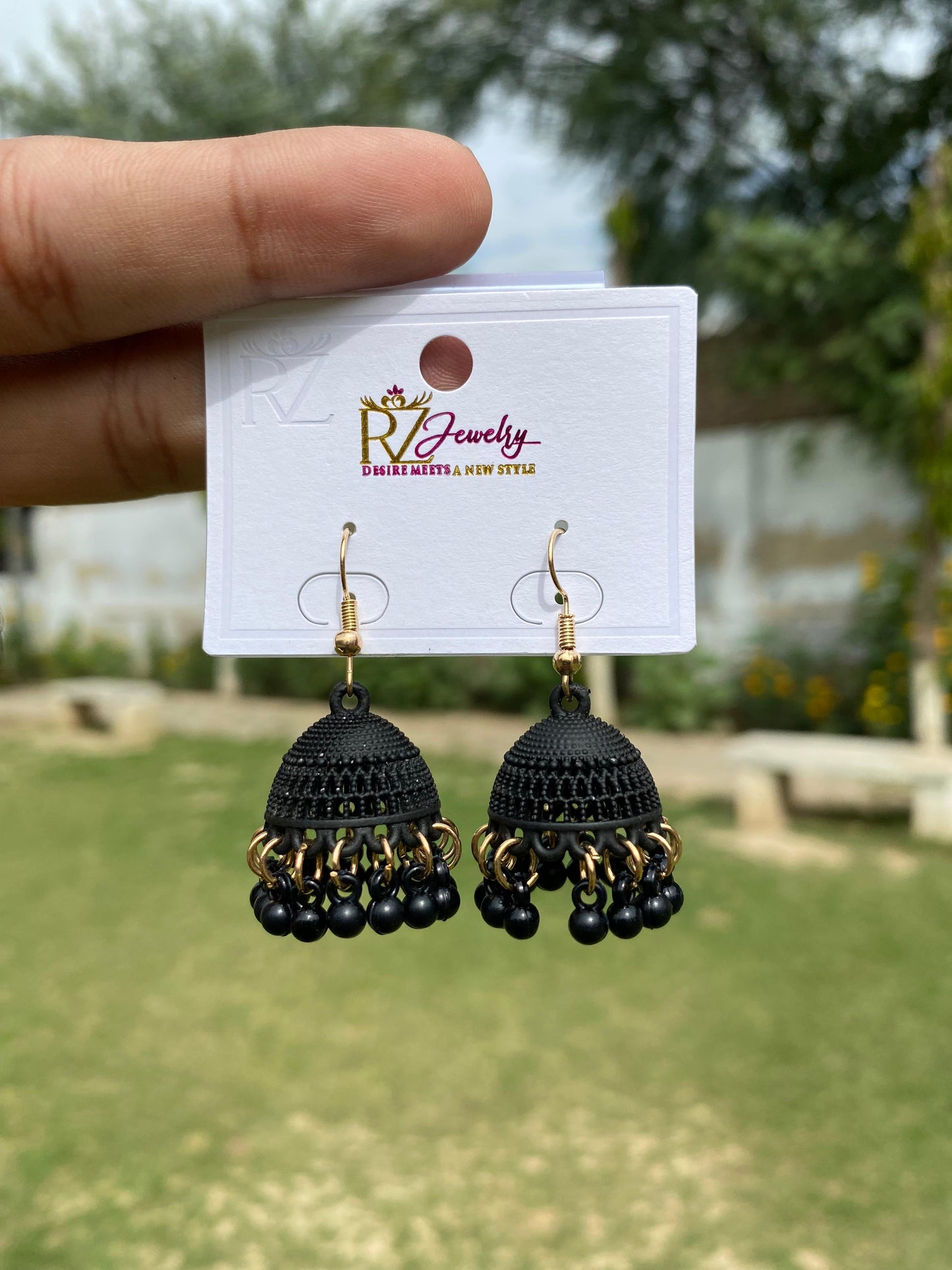 Earthy Matte-Finish Jhumka
