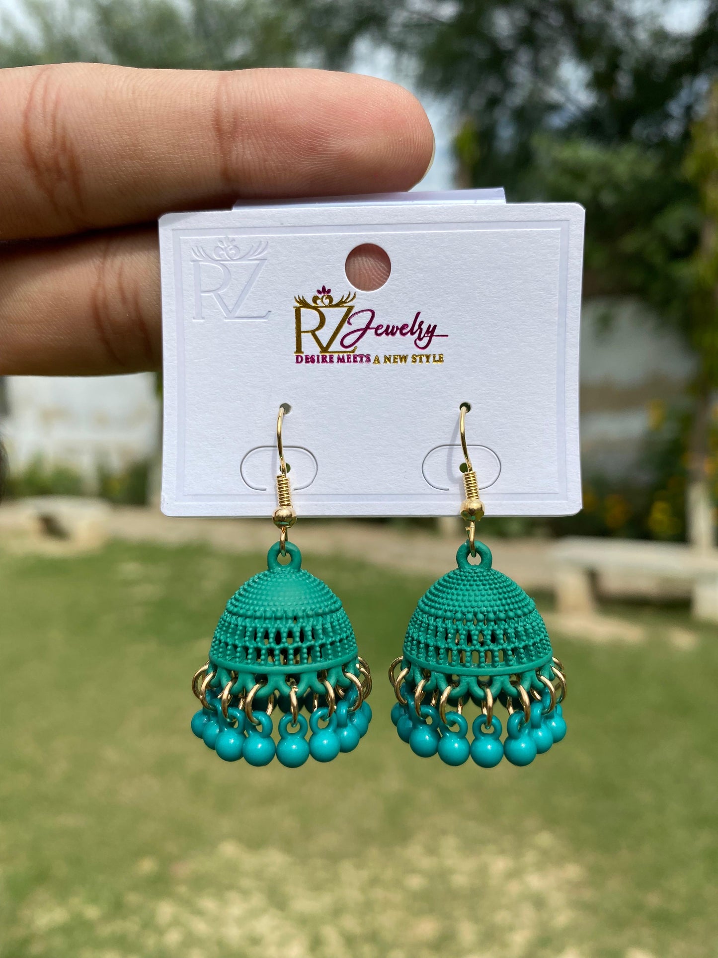 Earthy Matte-Finish Jhumka