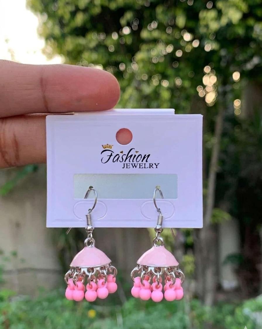 Midnight Onyx Meenakari Jhumka