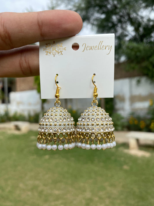 Glimmering Textured Jhumka