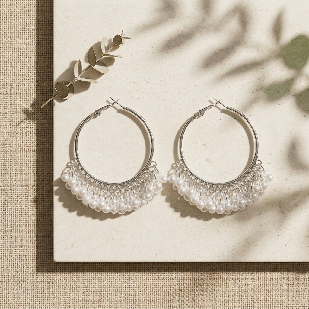Pearl Hoop Jhumka