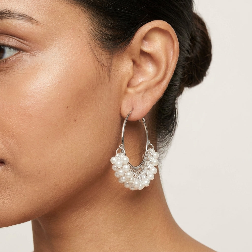 Pearl Hoop Jhumka