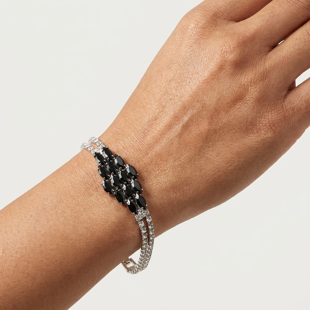 Midnight Mosaic Tennis Bracelet